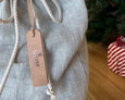 Personalised Linen Santa Sack - Natural with tassel