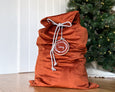 Personalised Handmade Velvet Santa Sack - Rust