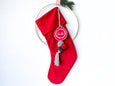 Personalised Handmade Velvet Santa Sack - Scarlet