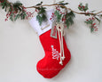 Personalised Christmas Stocking Tree - Natural - Honeysuckle and Lime