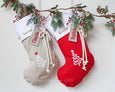 Personalised Christmas Stocking Tree - Natural - Honeysuckle and Lime