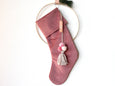 Personalised Handmade Velvet Christmas Stocking - Dusky Pink - Honeysuckle and Lime