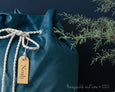 Personalised Luxury Velvet Santa Sack - Ocean - Honeysuckle and Lime