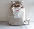 Personalised Santa Sack Angel - Red with Heart - Honeysuckle and Lime