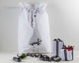 Personalised Santa Sack Elf - White with Flowers - Honeysuckle and Lime