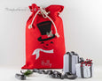 Personalised Santa Sack Snowman - Natural with Flowers - Honeysuckle and Lime
