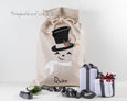 Personalised Santa Sack Snowman - Natural with Flowers - Honeysuckle and Lime